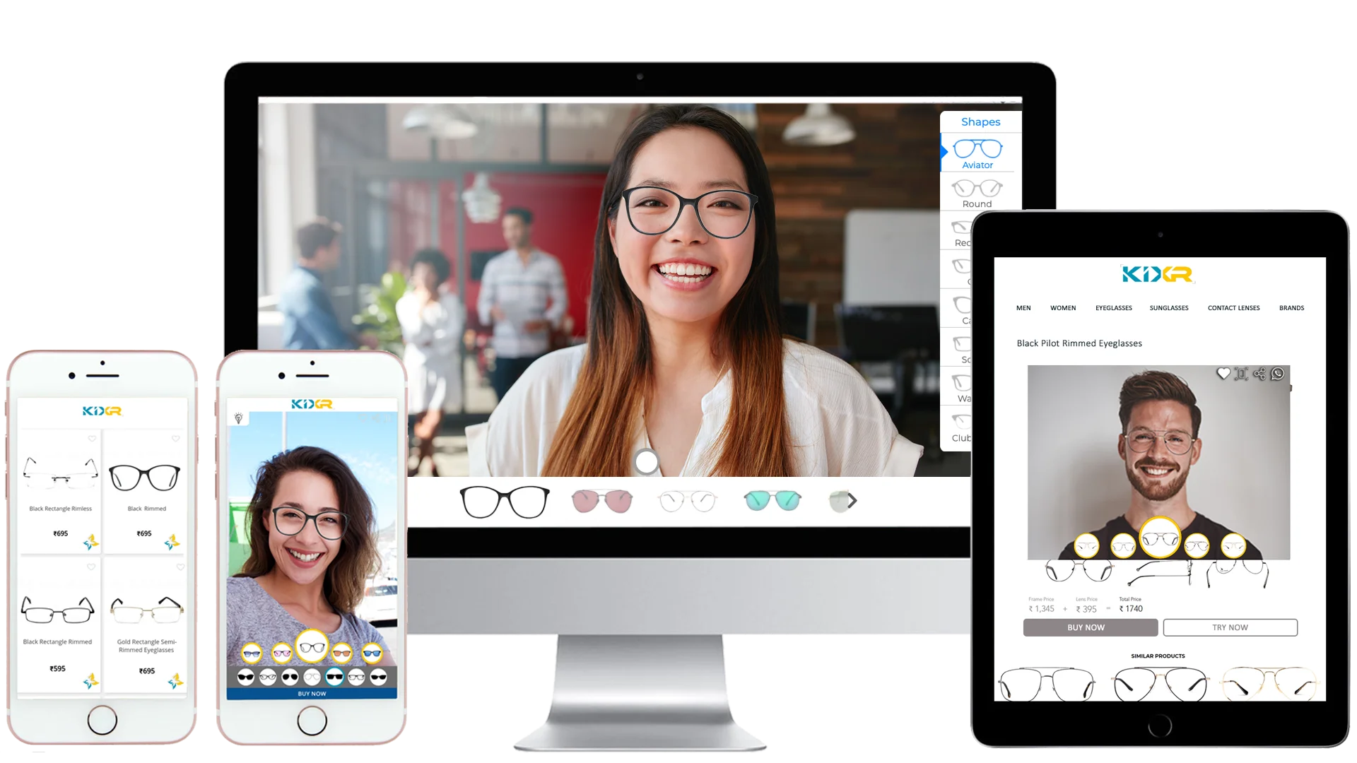 Try on glasses virtually